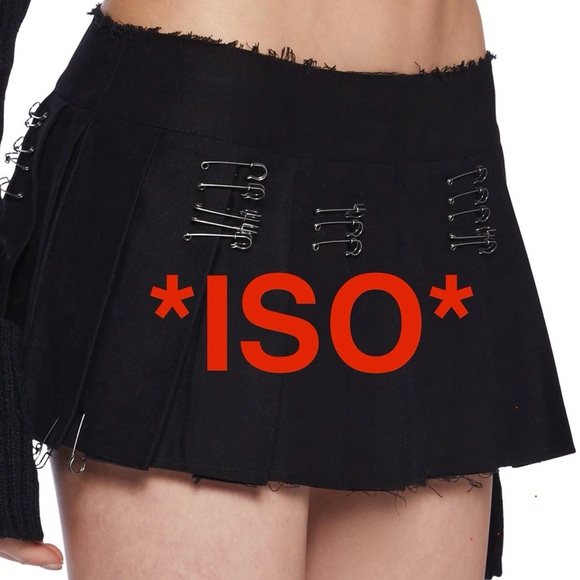 Dolls Kill Dresses & Skirts - ISO Dollskill Current Mood Rule Breaker black mini skirt safety pins small / med